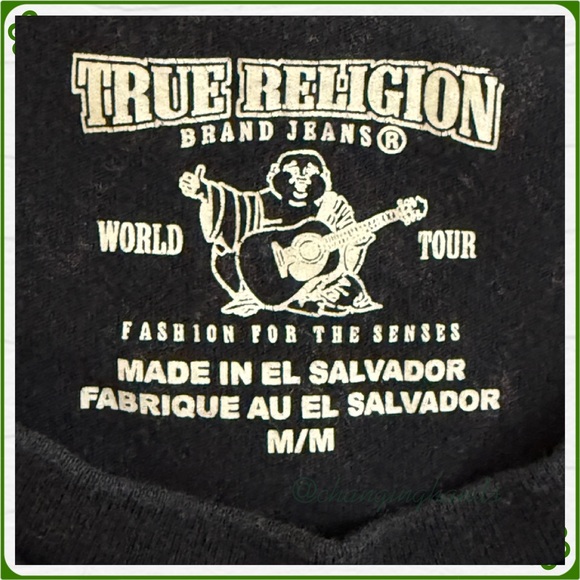 Vintage True Religion Men’s Buddha Logo Monogram Tee - Picture 6 of 7
